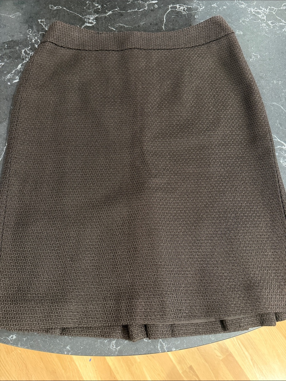 NWT Classic Ann Taylor Women's Brown Textured Knit Pencil Skirt